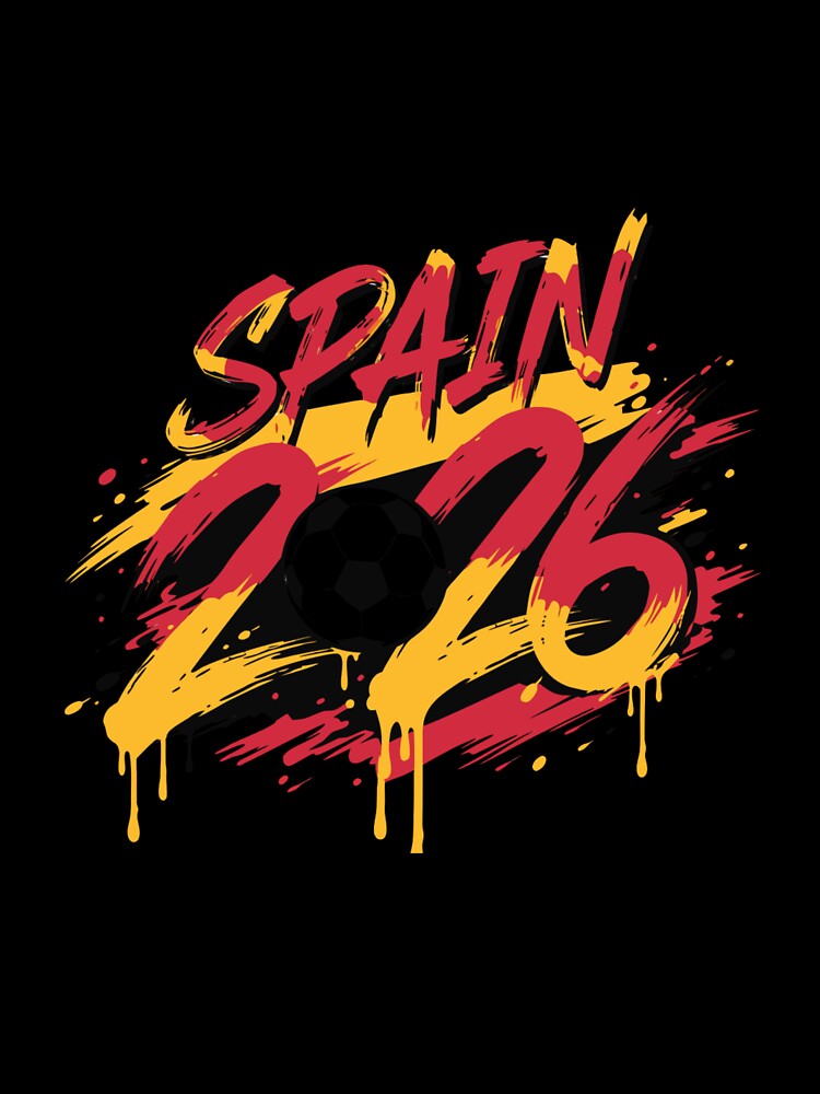 Spain 2026 Soccer Vintage Flag Brush Font by PACS0011