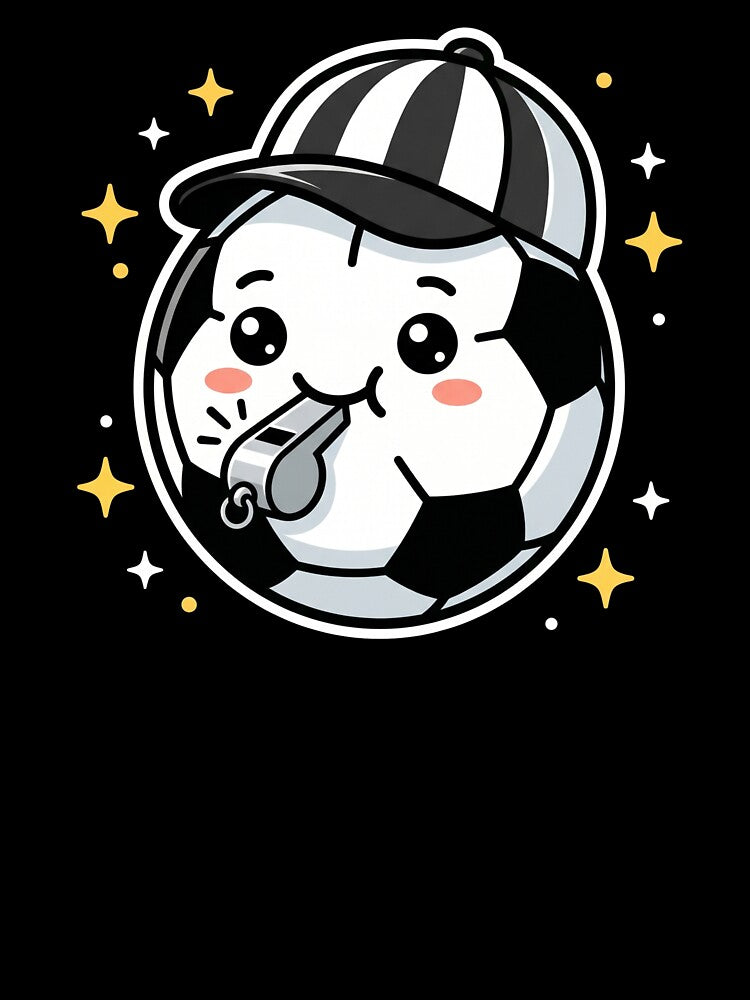 Cute Kawaii Soccer Ball Referee Whistle by TeNovaStudio