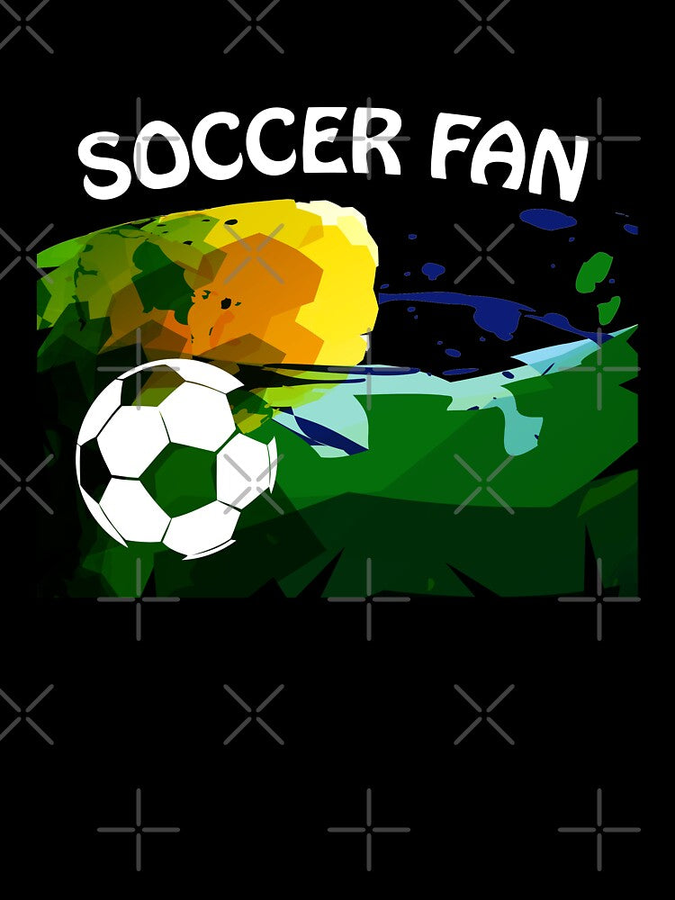 "Soccer Fan" with colorful vector art by Neonyx2020
