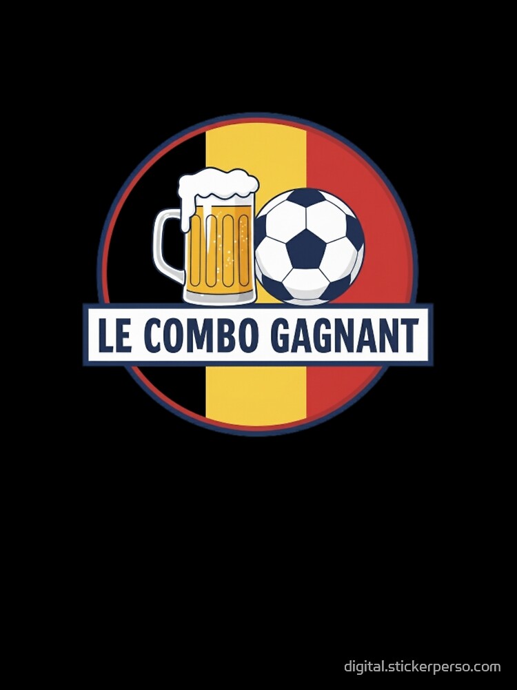 The Winning Combo: Beer and Football - Belgian Version by digital.stickerperso.com