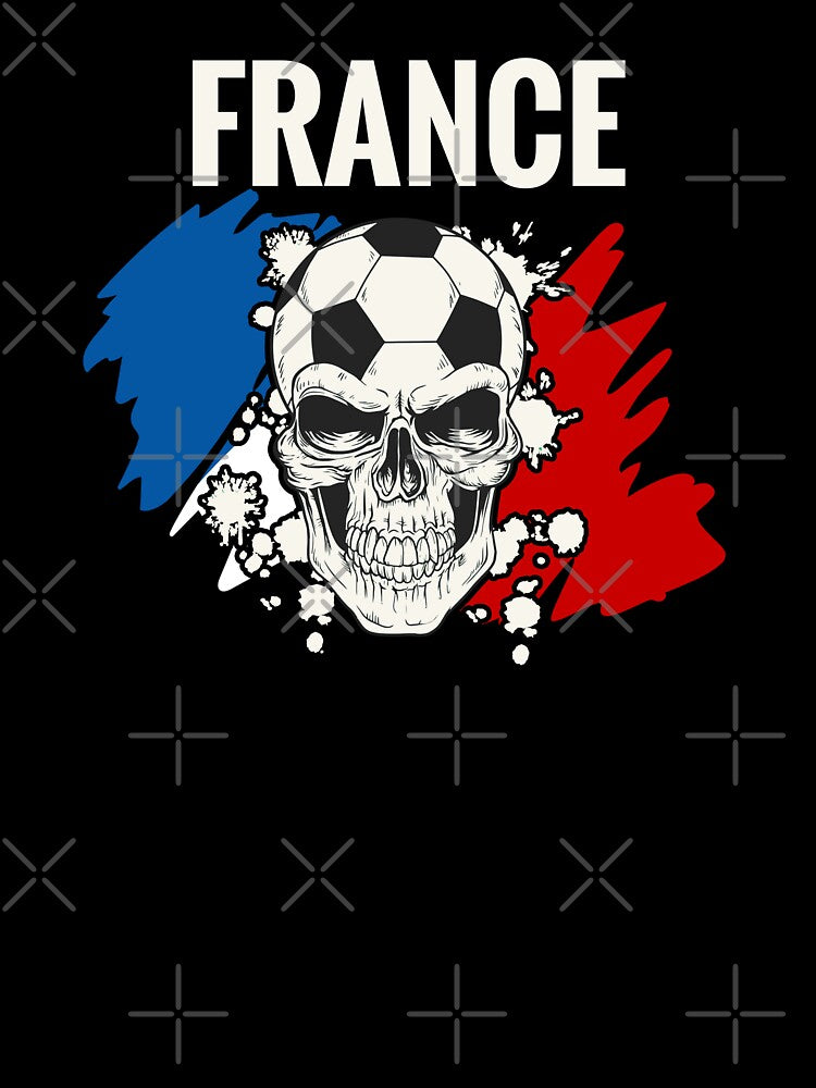 France Soccer Player French Flag Skull Football by anziehend