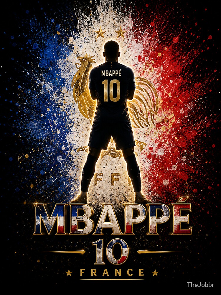 Kylian Mbappé France Football Inspired Design Collection by TheJobbr
