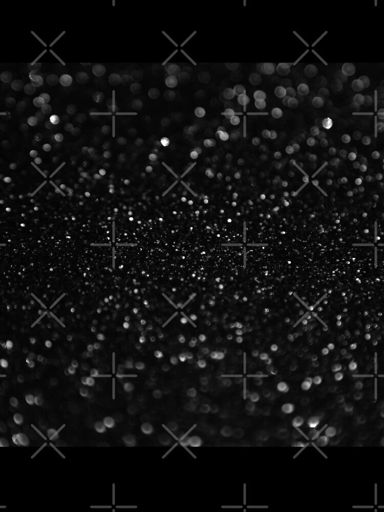 Plain Black Faux Glitter Bokeh by MysticMarble
