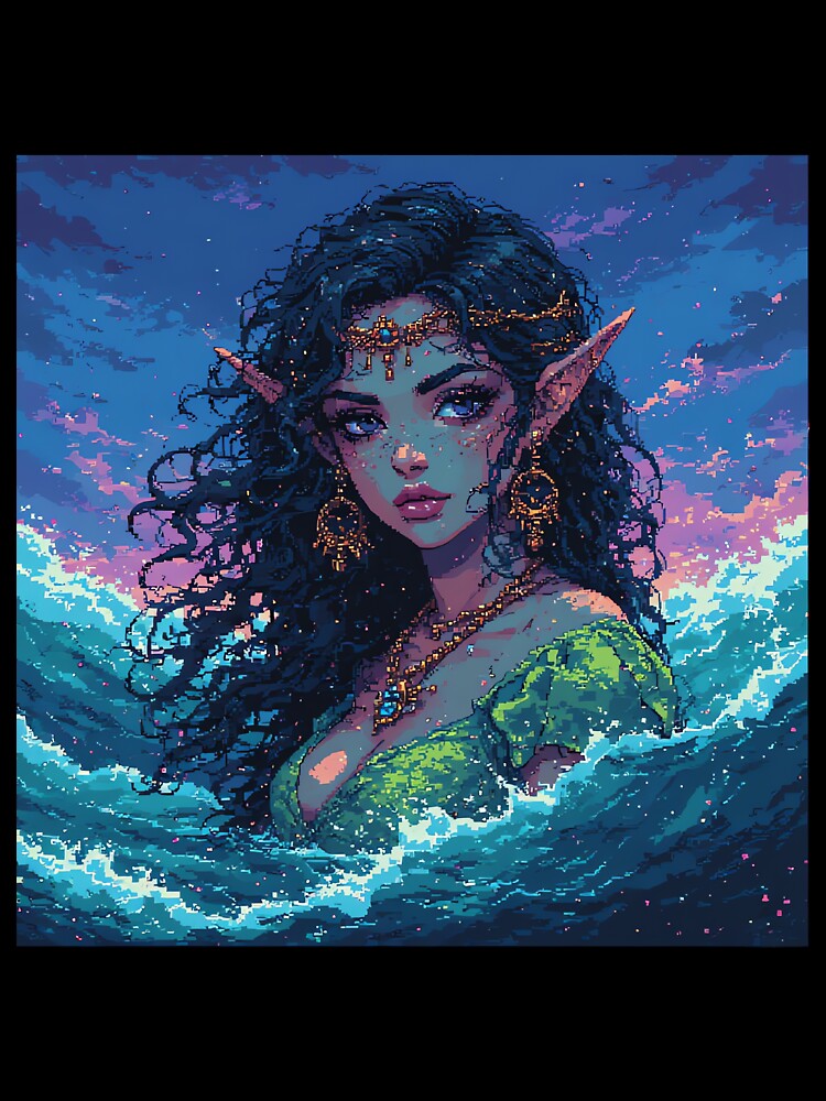 Retro Art Beautiful Woman Elf by pexoboy