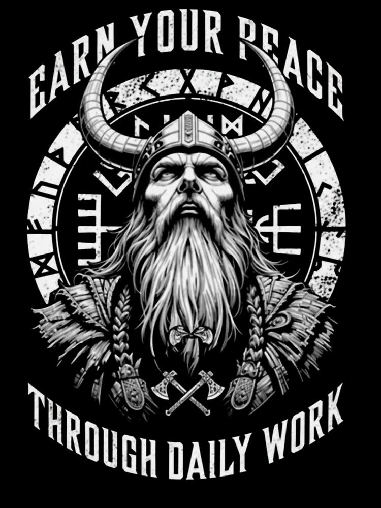 Earn Your Peace Through Daily Work Hoodie | Minimal Discipline & Mindset Shirt by StoicStandards