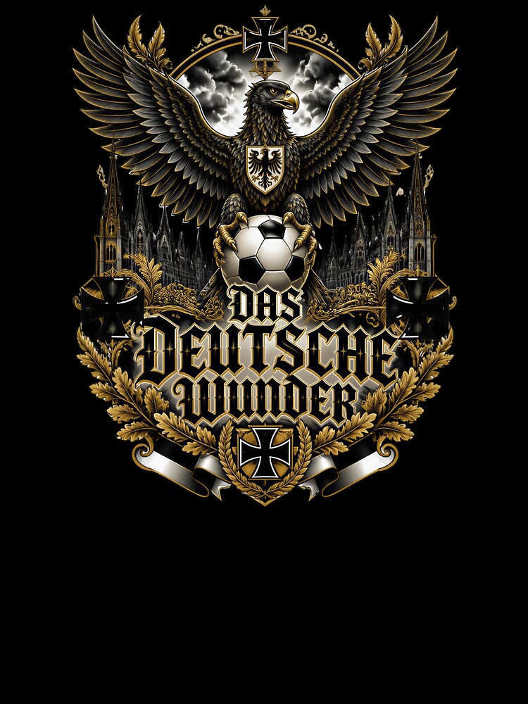 Germany Soccer Eagle - Das Deutsche Wunder  Vintage German Football Fan T-Shirt by 18-30