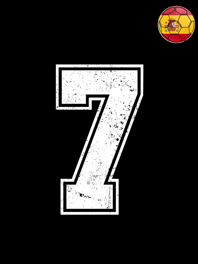 Spain Soccer Number 7 Vintage Sports Fan by KristenosNehk