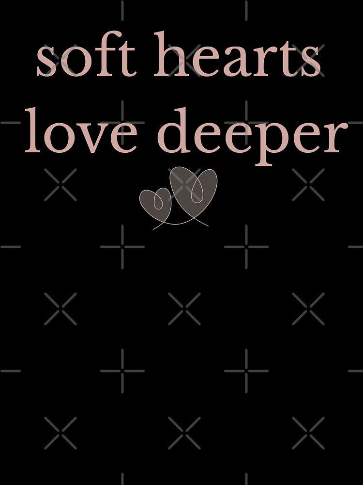 Soft Hearts Love Deeper Minimalist Design by Minimalist Typography
