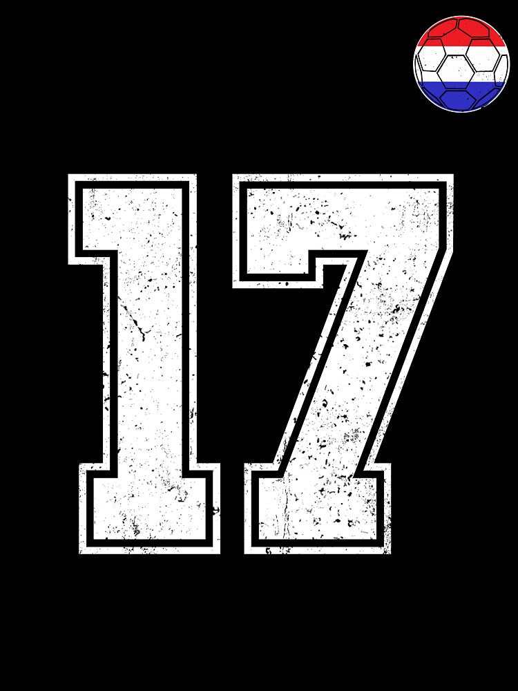 Netherlands Soccer Number 17 Vintage Sports Fan by LiviuGligoros