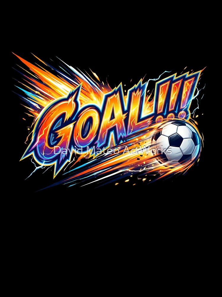 Goal!!! — Expressive Football Typography Pop Art Style by David Mateo ArtWorks