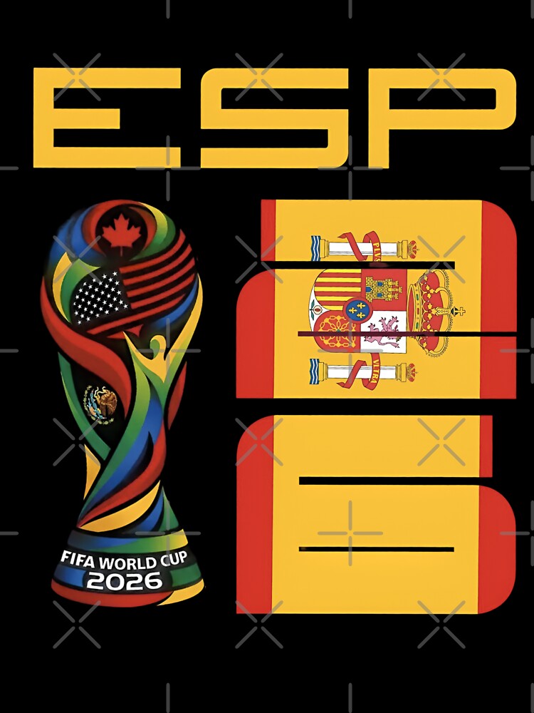Spain Soccer World Cup 2026 Fan Art - ESP La Roja by  The Midnight Library - Book Lover Gifts & Kindle Accessories