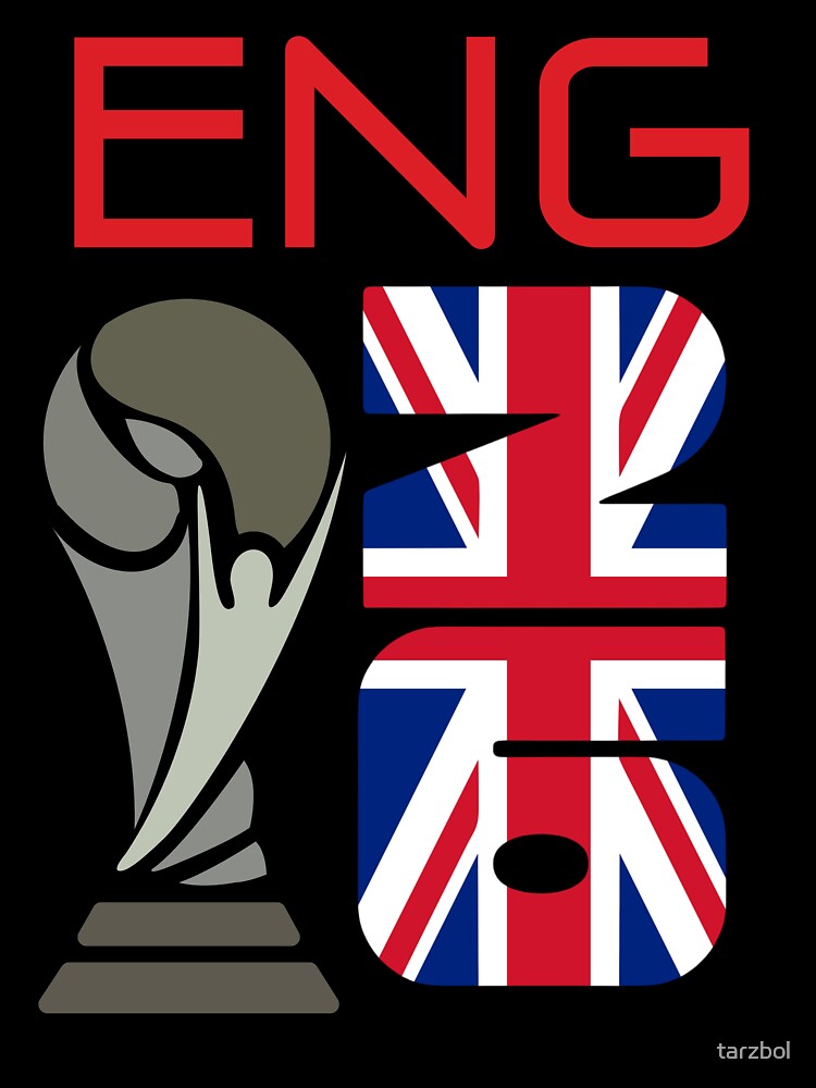 ENG 2026 Football World Cup Trophy Shirt UK Flag Soccer Fan Tee by tarzbol