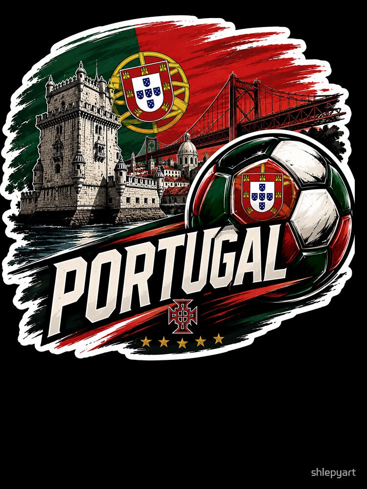 Portugal Football Sticker for Fans Who Love Passionate Football Culture | Minimal Soccer Design by shlepyart