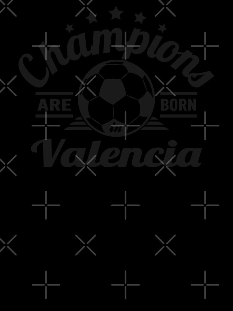Champions Are Born In Valencia , football fans vintage gift by lamjar-art