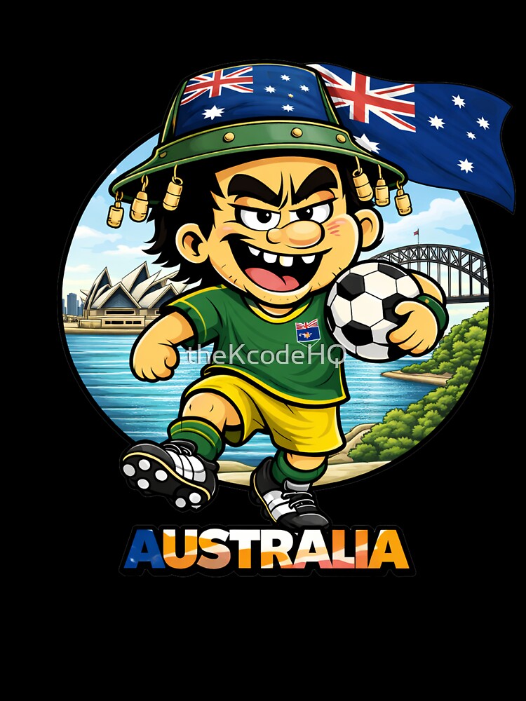 Australia Soccer Fan Cartoon Shirt by theKcodeHQ