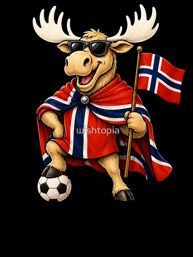 Norway Moose Soccer Ball Norwegian Football Fan Supporter by wishtopia
