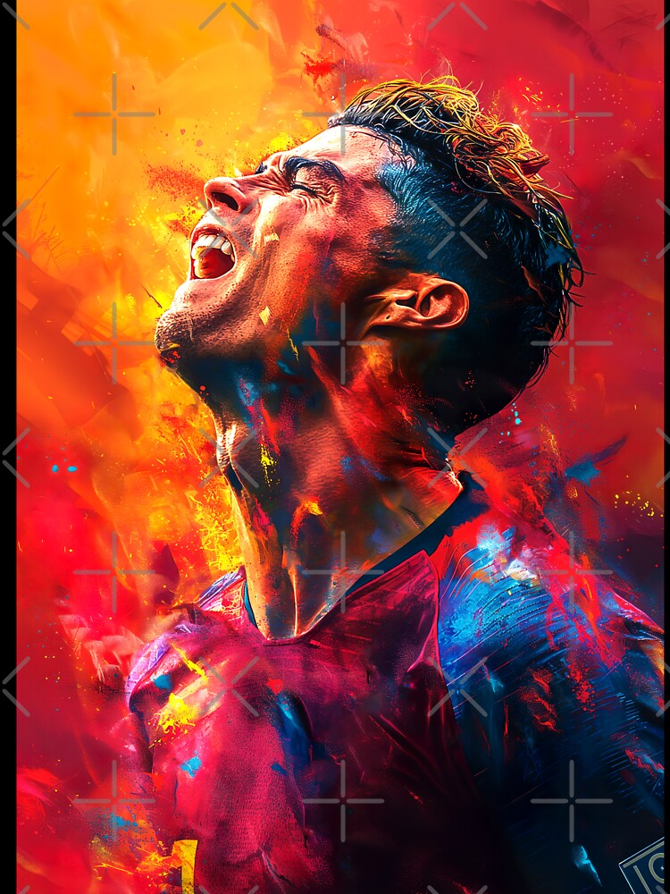 Cristiano Ronaldo Celebration Colorpainting by Tokyo Retro