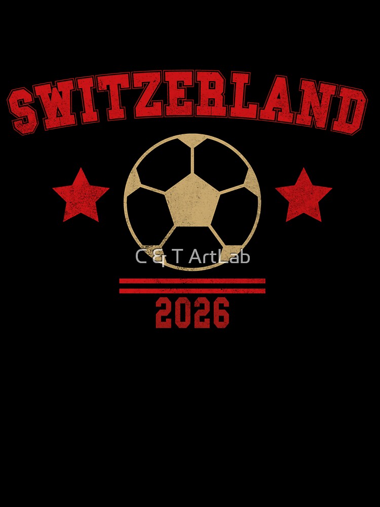 Switzerland — Vintage Soccer Tee by C & T ArtLab