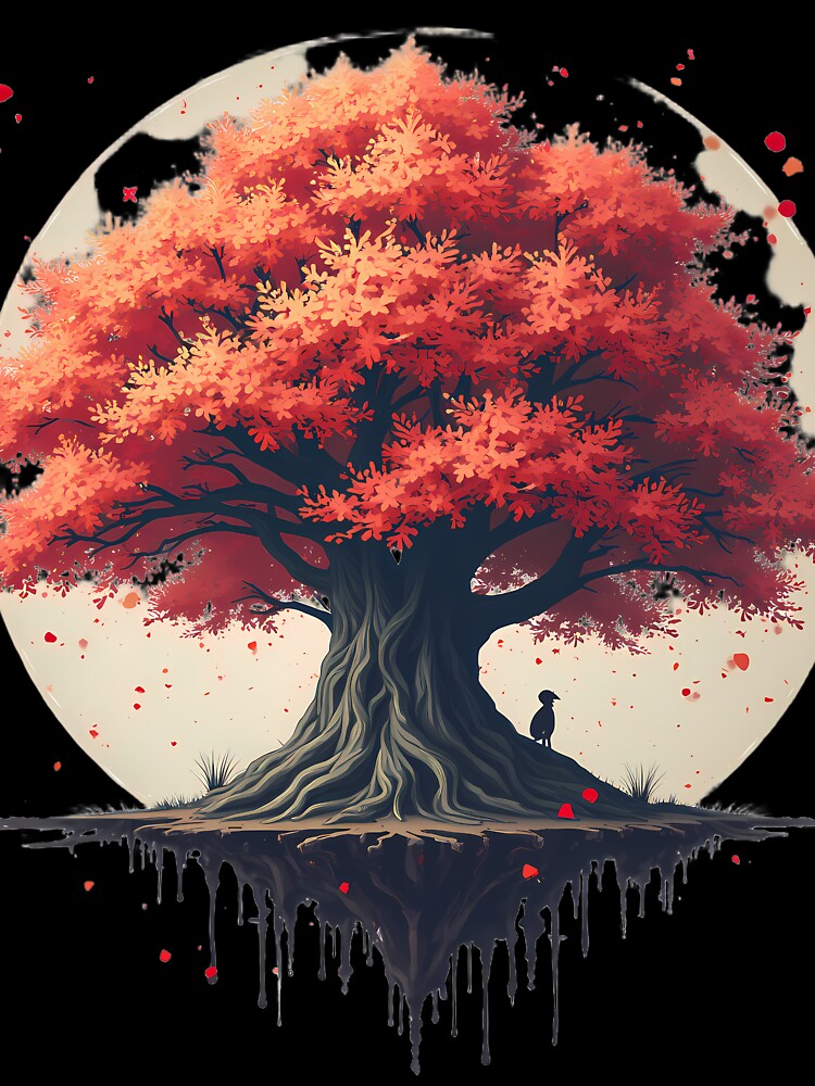 Japan Tree Expressions Passion Arts Graphics Colors by ART ATTACK ZONE