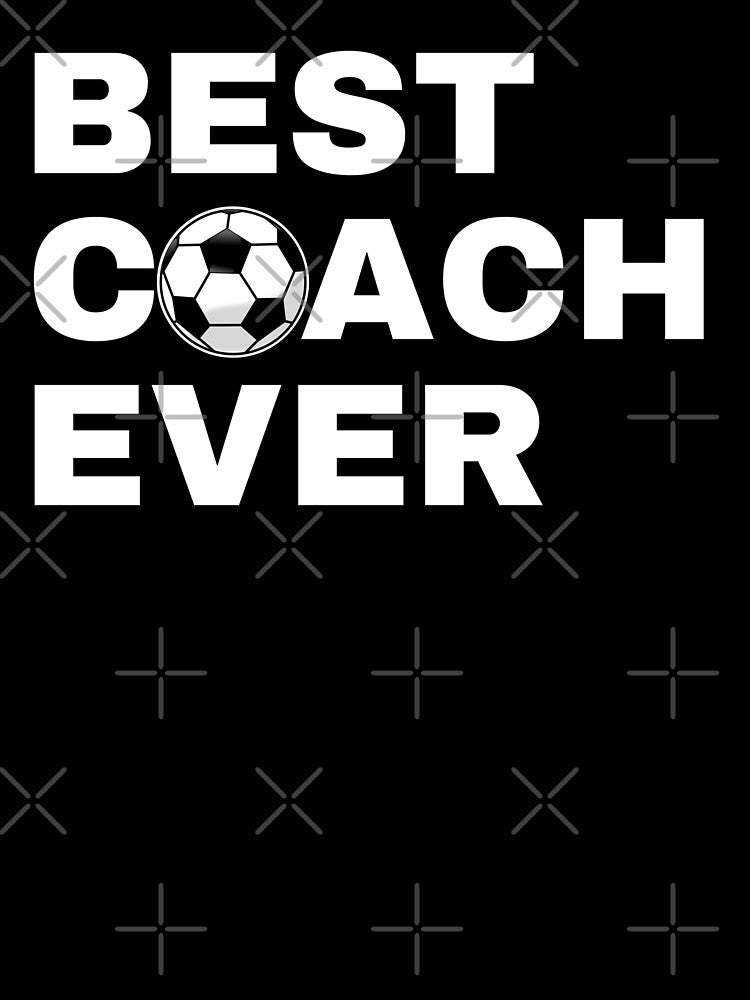 Best Coach Ever Soccer (Football) - White by GymWearDepot