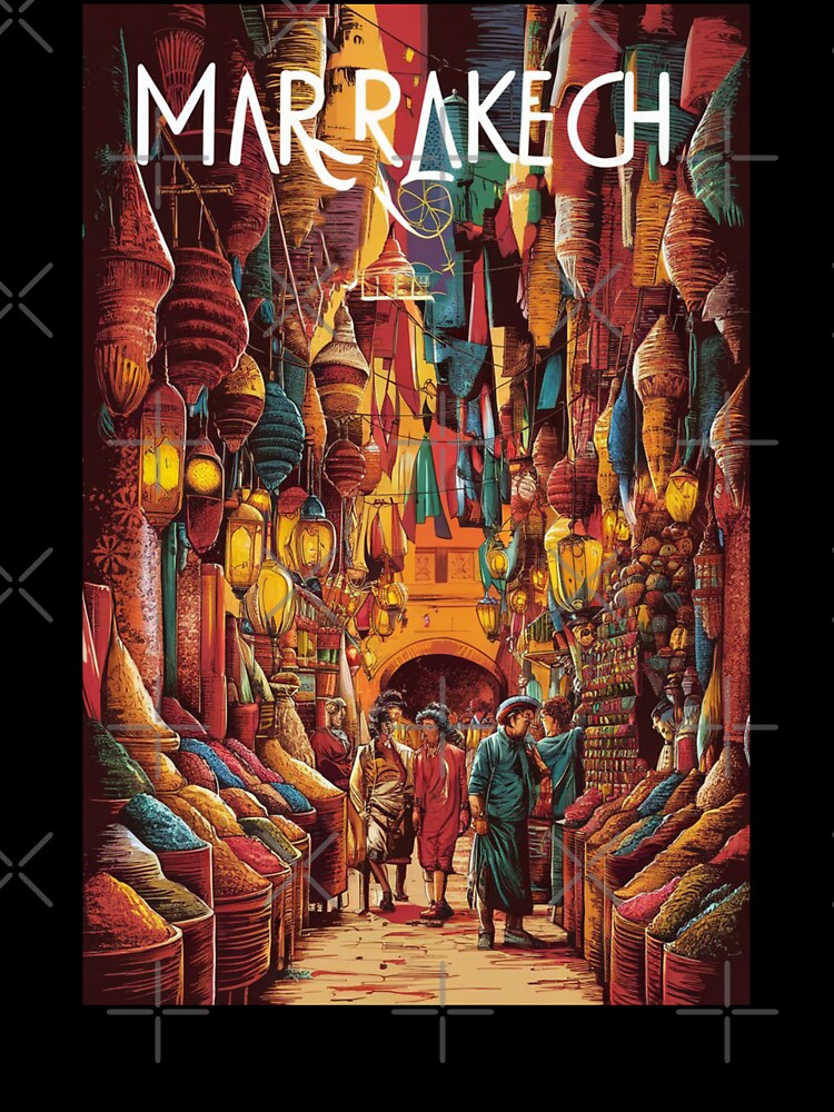 Marrakech Vintage Travel Poster by TravelerRat