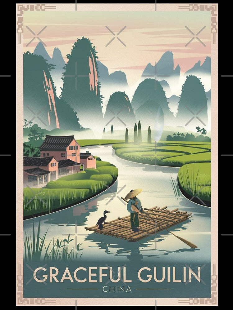 Guilin Vintage Travel Poster by TravelerRat