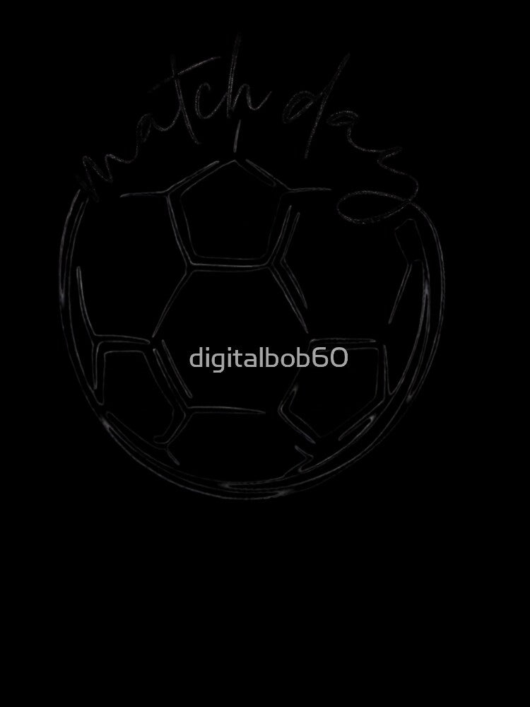 Minimalist Football Match Day Hand - Drawn Soccer Ball by digitalbob60