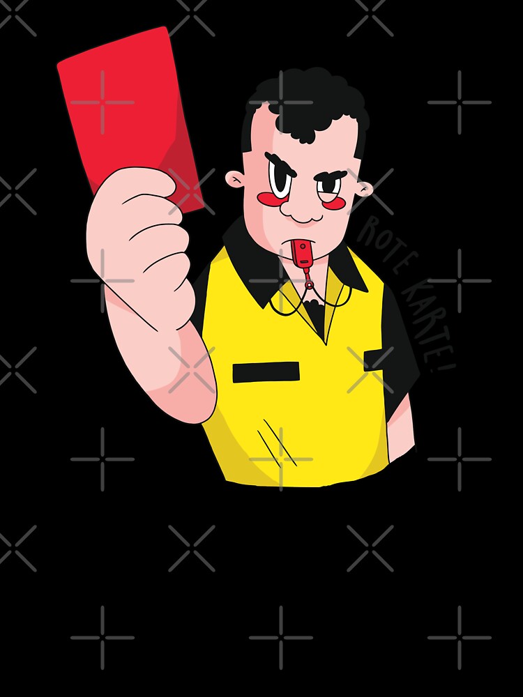 Soccer referee shows red card by DerSenat