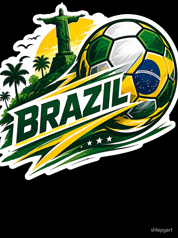 Brazil Football Sticker for Fans Who Feel the Energy of the Game | Soccer Design by shlepyart