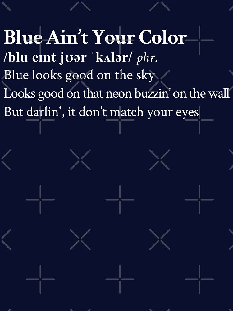 Keith Urban Aesthetic Quote Lyrics Blue by StickTheSong