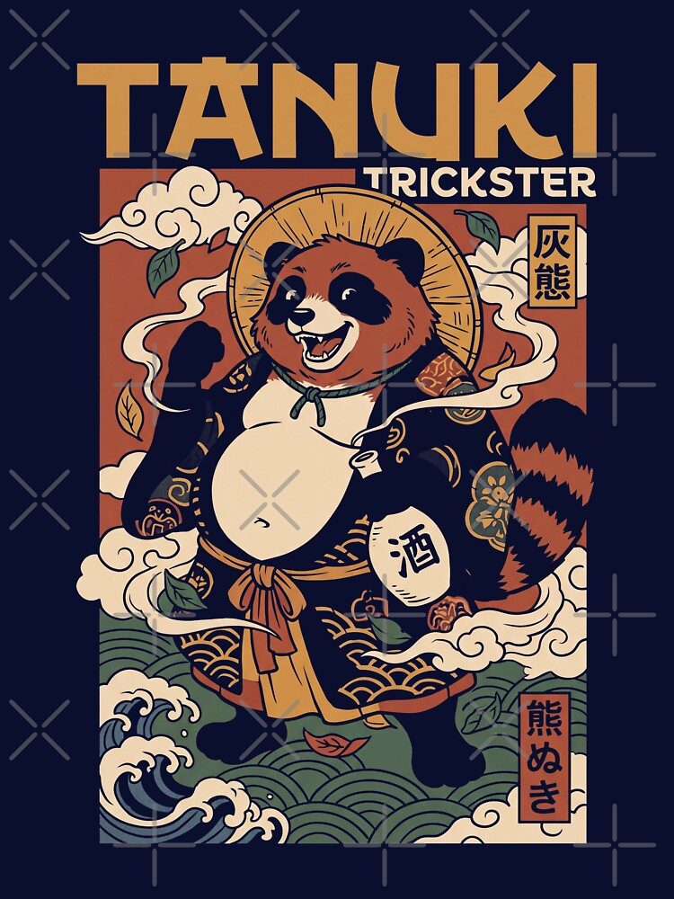 Tanuki Trickster Japanese Folklore Kawaii Art by Odd World