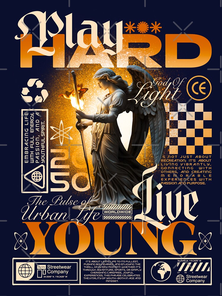 Play Hard Live Young Angel God of Light by LunaPixelStudio