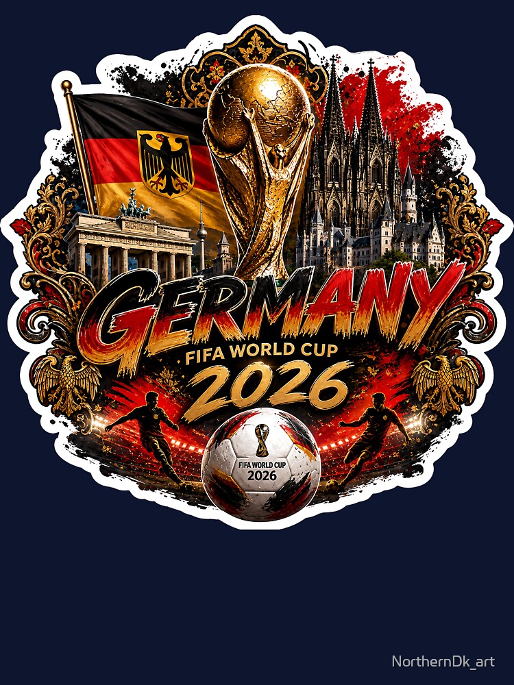 Germany 2026 World Cup Sticker | German Football Trophy Poster | Germany Soccer Fan Art by NorthernDk_art