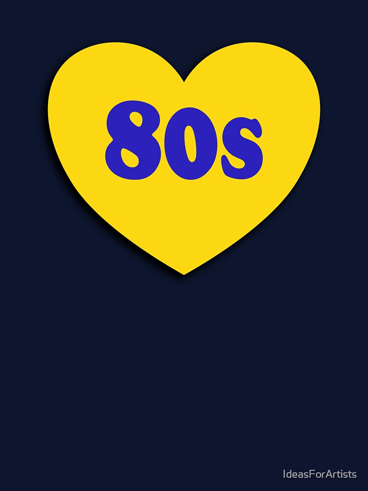 I love the 80s - Retro 1980s iridescent heart by Inspirationmotivation