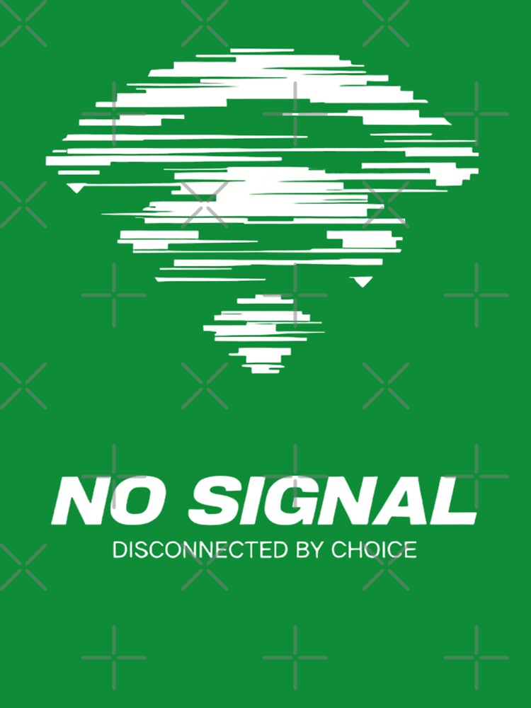 NO SIGNAL – Disconnected By Choice | Minimalist Streetwear Glitch Aesthetic T-Shirt by Maximilianos