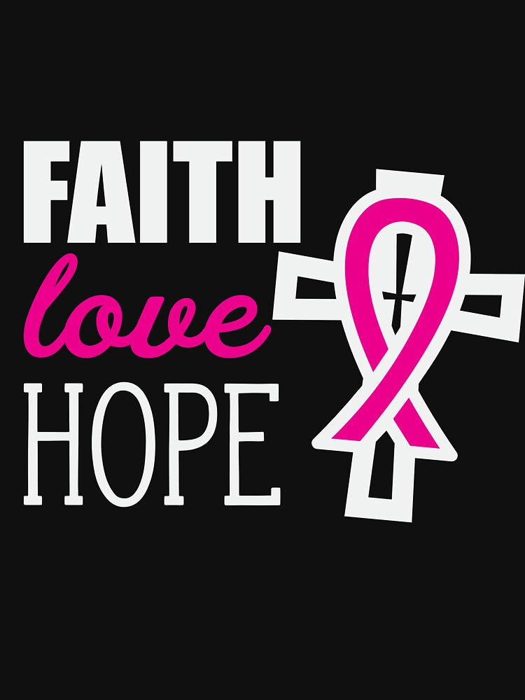 Faith Love Hope Breast Cancer Awareness Tee by AllStarMerch