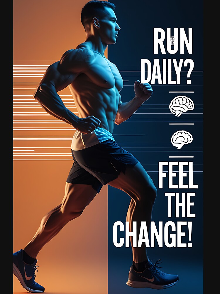 Run Daily – Fitness Motivation Runner Design by The-Daily-Drape