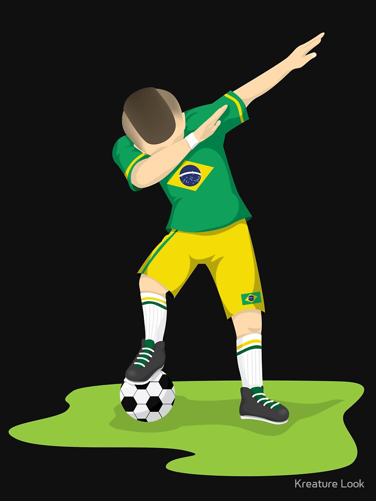 Dabbing Brazilian Soccer | soccer player gift | soccer coach gift | team soccer gifts | soccer gifts for her | soccer shirts | soccer gift ideas | futbol | soccer shirts for girls by Kreature Look