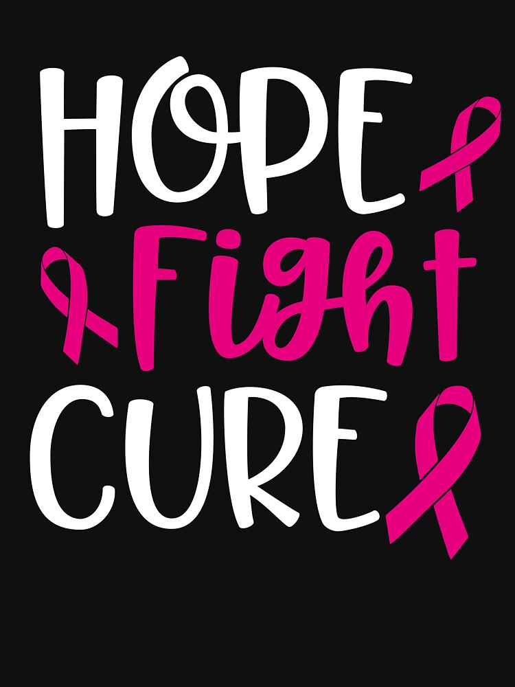 Hope Fight Cure Breast Cancer Awareness T-Shirt by AllStarMerch