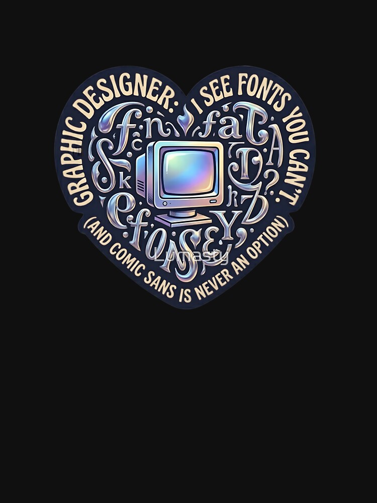 Graphic Designer Heart Typography by Lumasty