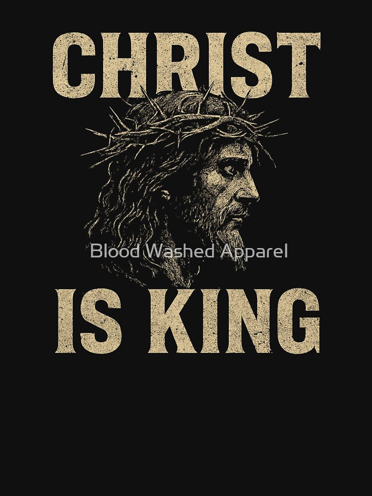 Christ is King | Christian Metal Grunge Streetwear Fashion | Faith Based Apparel by Blood Washed Apparel