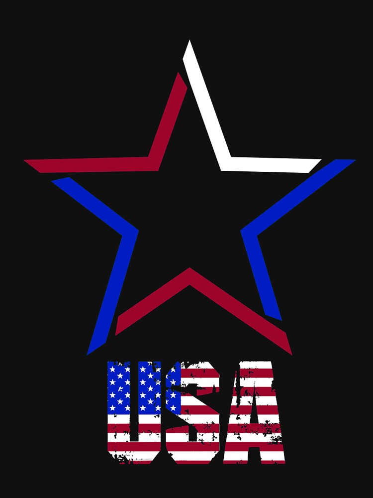 Star | USA T-Shirt for Men and Women by AllStarMerch