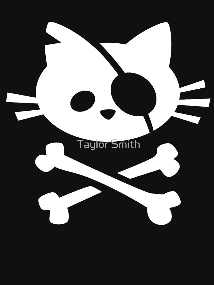 Cute Pirate Cat | Skull and Crossbone by taylorsmith03