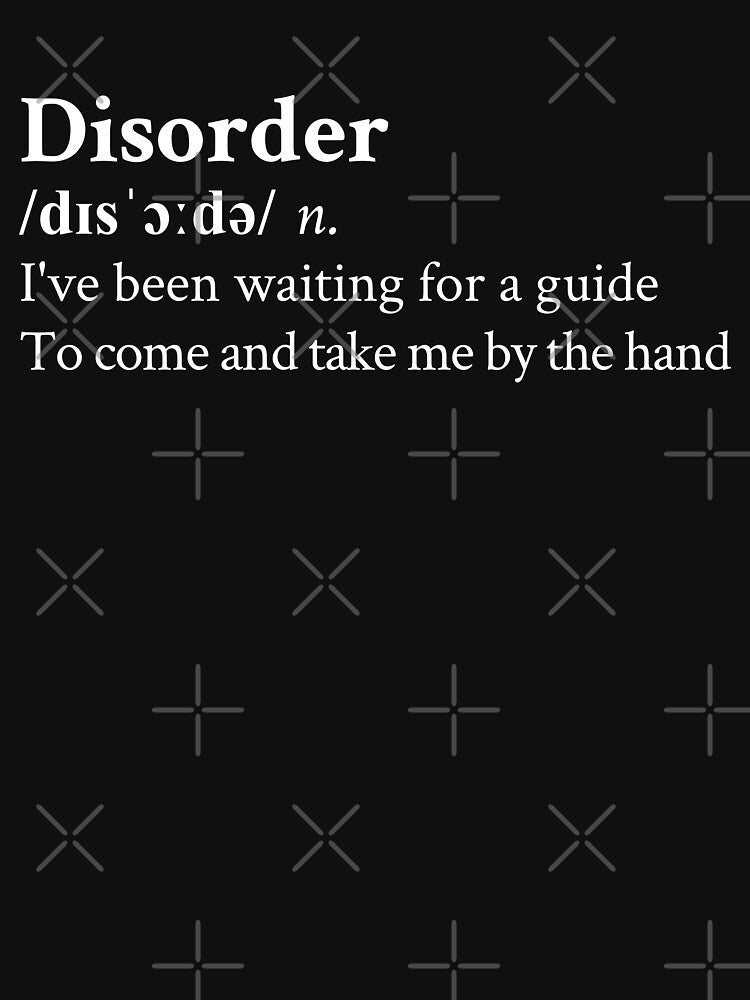 Joy Division Disorder Aesthetic Quote Lyrics Black by StickTheSong