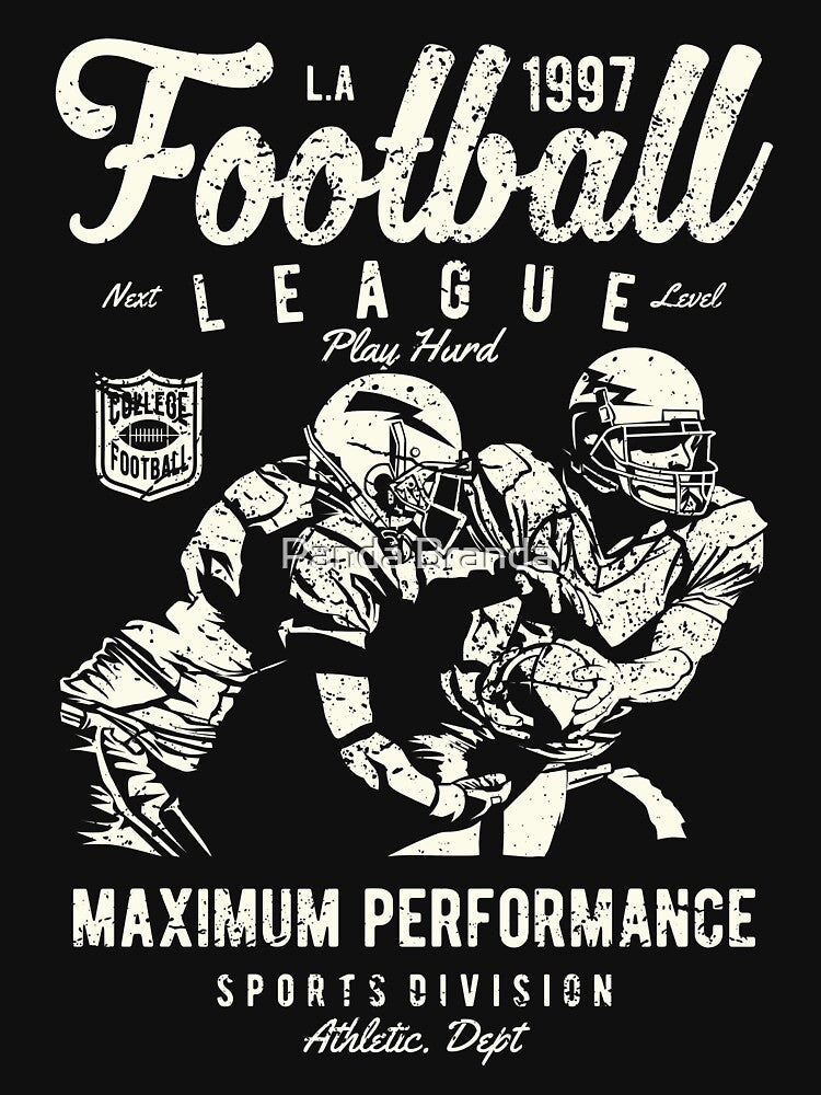 1997 Football League Shirt Vintage Illustration T-Shirt Great Gift for Sport Division Fan or Player Unisex Short-Sleeve Jersey Tee by Panda Branda