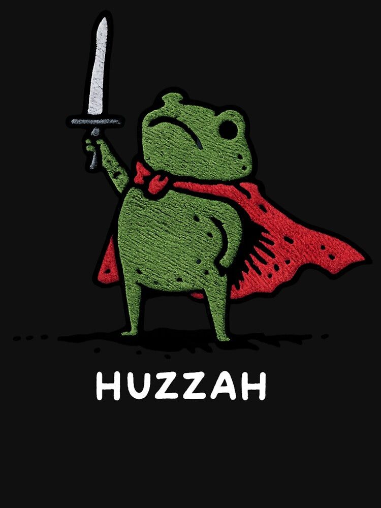 Huzzah Frog Knight Funny Sword Meme Quote by laszlosaobere