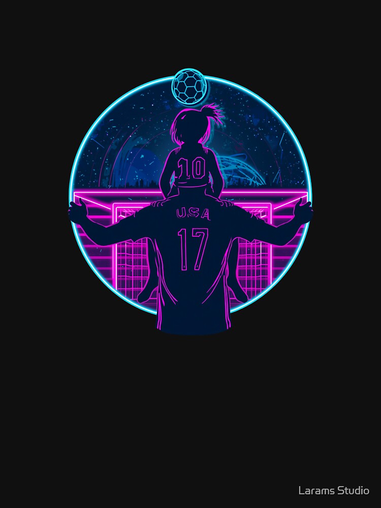 Retro Soccer Fatherhood Art by Larams Studio