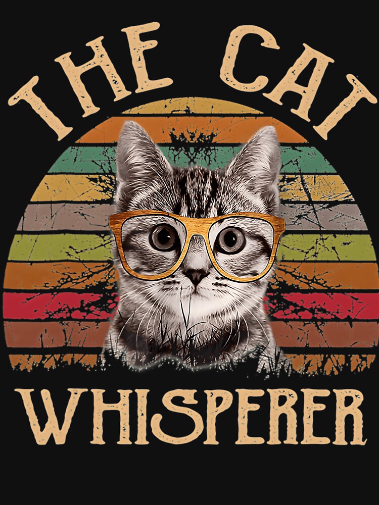 The Cat Whisperer Retro Vintage Sunset Fitted by alscbcfnzbz47