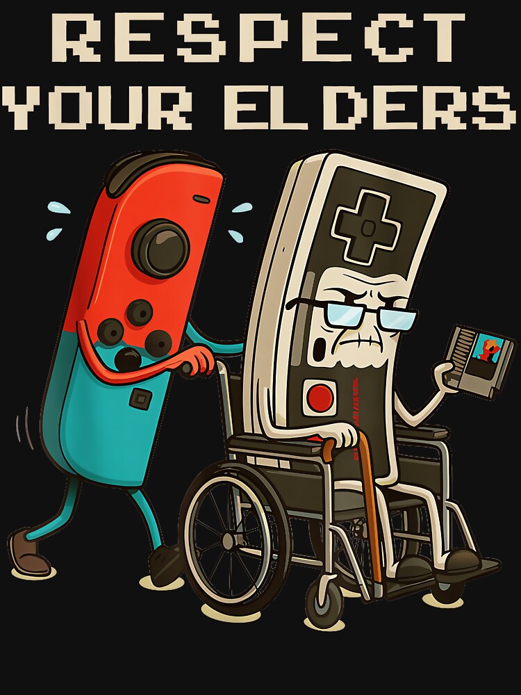 Respect Your Elders Retro Gamer Video Games Player by SeraXYZ