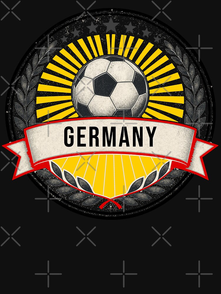 Germany Vintage Soccer Crest — Retro German Football Badge Fan Emblem by icemanphotos